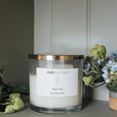 Oud Candle Luxury Massage - Face Matters Skincare