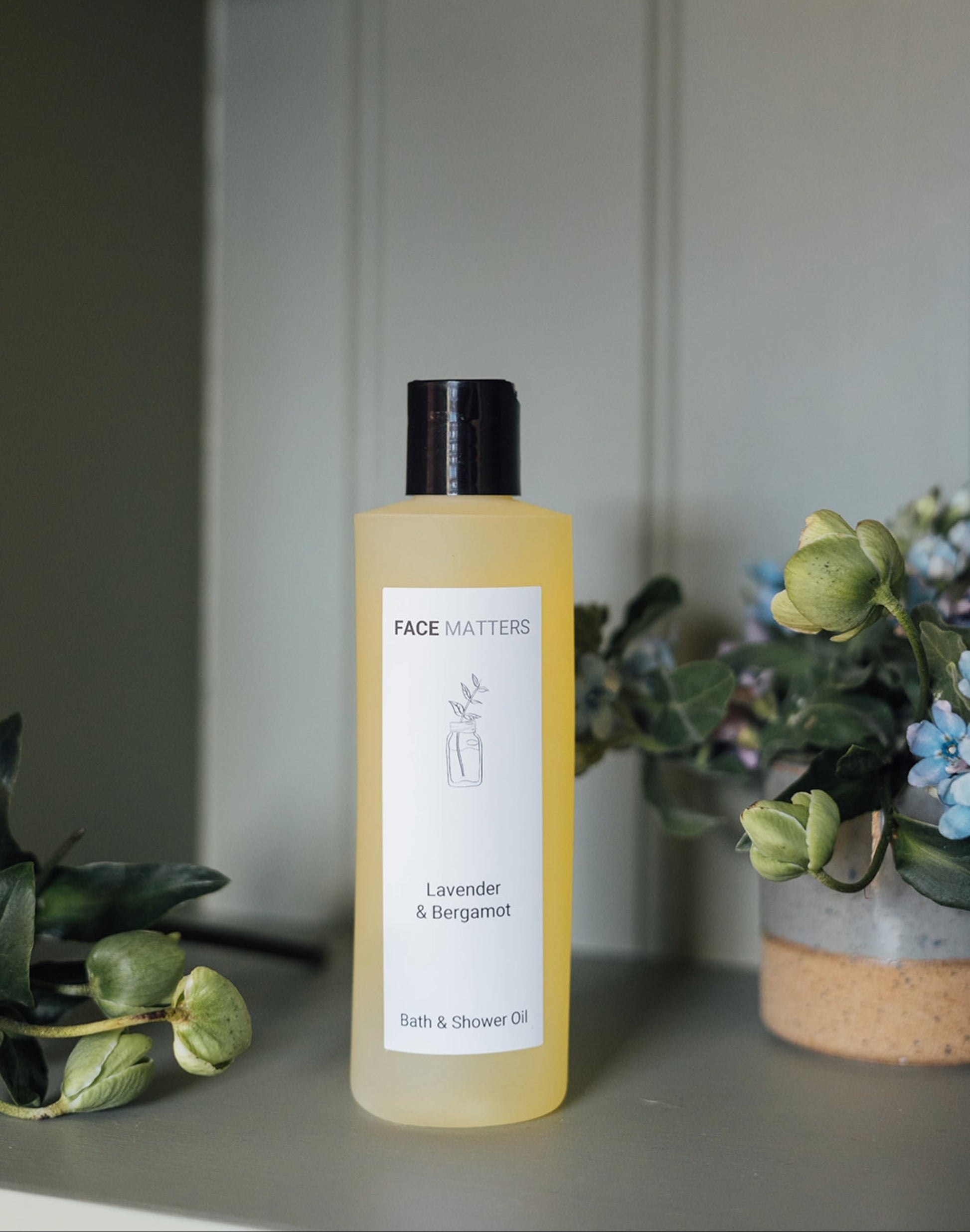 Lavender & Bergamot Bath & Shower Gel - Face Matters Skincare